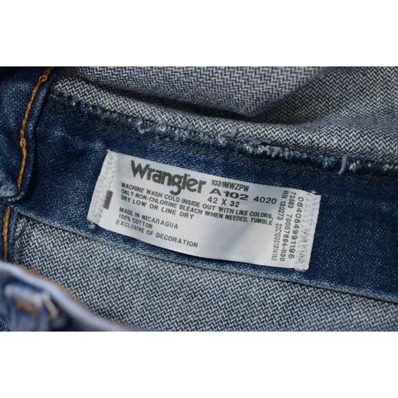 Wrangler 1031MWZPW Western Cowboy Cut Denim Blue Jeans Mens Size 42 x 32 - Picture 6 of 7